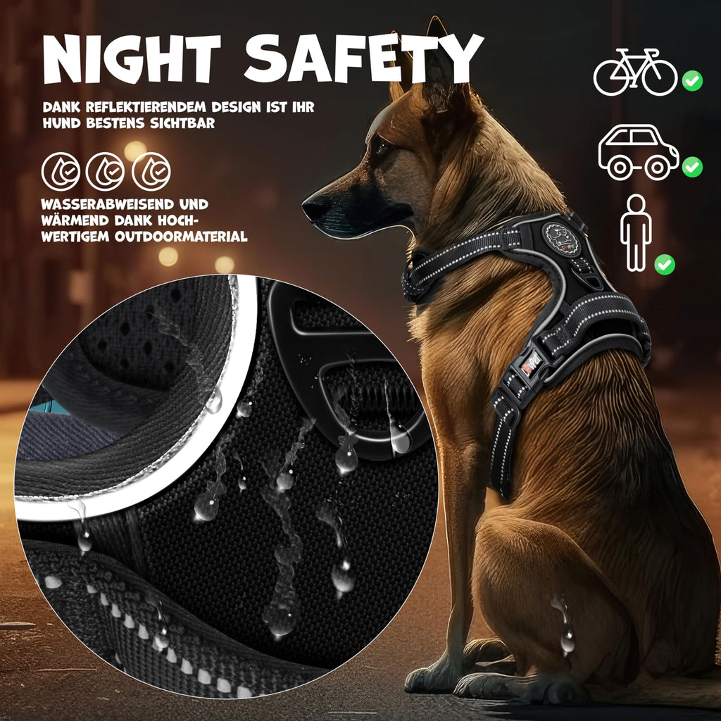 Harnais Chien Lovpet Réfléchissant Anti-Traction – Réglable XS à XL | Sacs Inclus