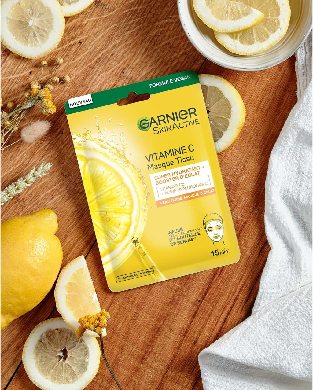 GARNIER SkinActive Vitamine C - Coffret Crème Sorbet Hydratante Fresh & Bright 85ml + Sérum Jour 30ml