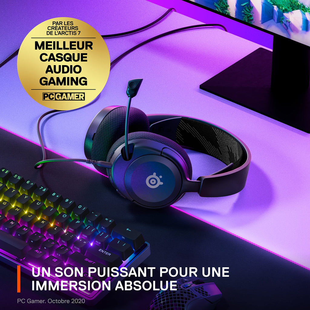 SteelSeries Arctis Nova 1 – Casque Gaming Multi-Plateforme | Son Spatial 360° | Micro Antibruit