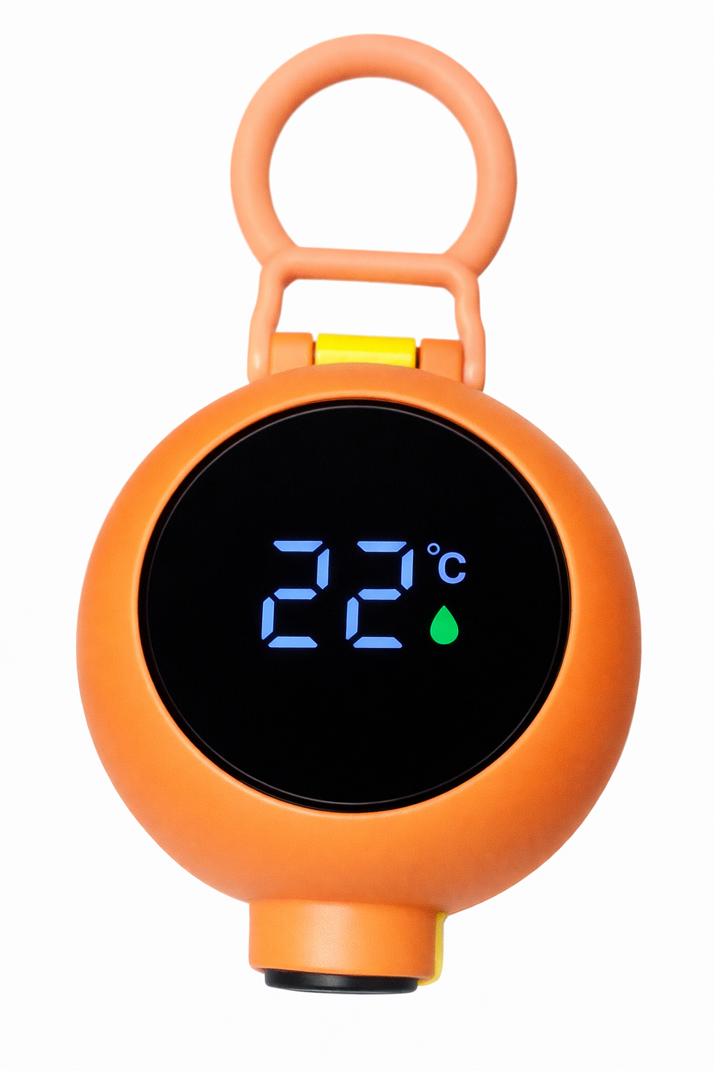 CIAOBOSI Gourde Isotherme 420 ml – Affichage Température, Ouverture 1 Main, Verrou & Poignée, Jaune/Orange T-8334