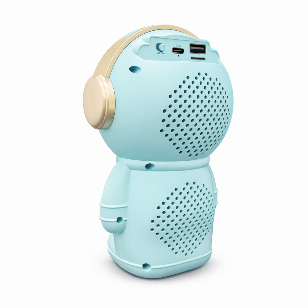 Enceinte Bluetooth Astronaute LED – Mini Haut-Parleur Sans Fil Portable – Effets Lumineux RGB – Cadeau Original – Modèle X-808