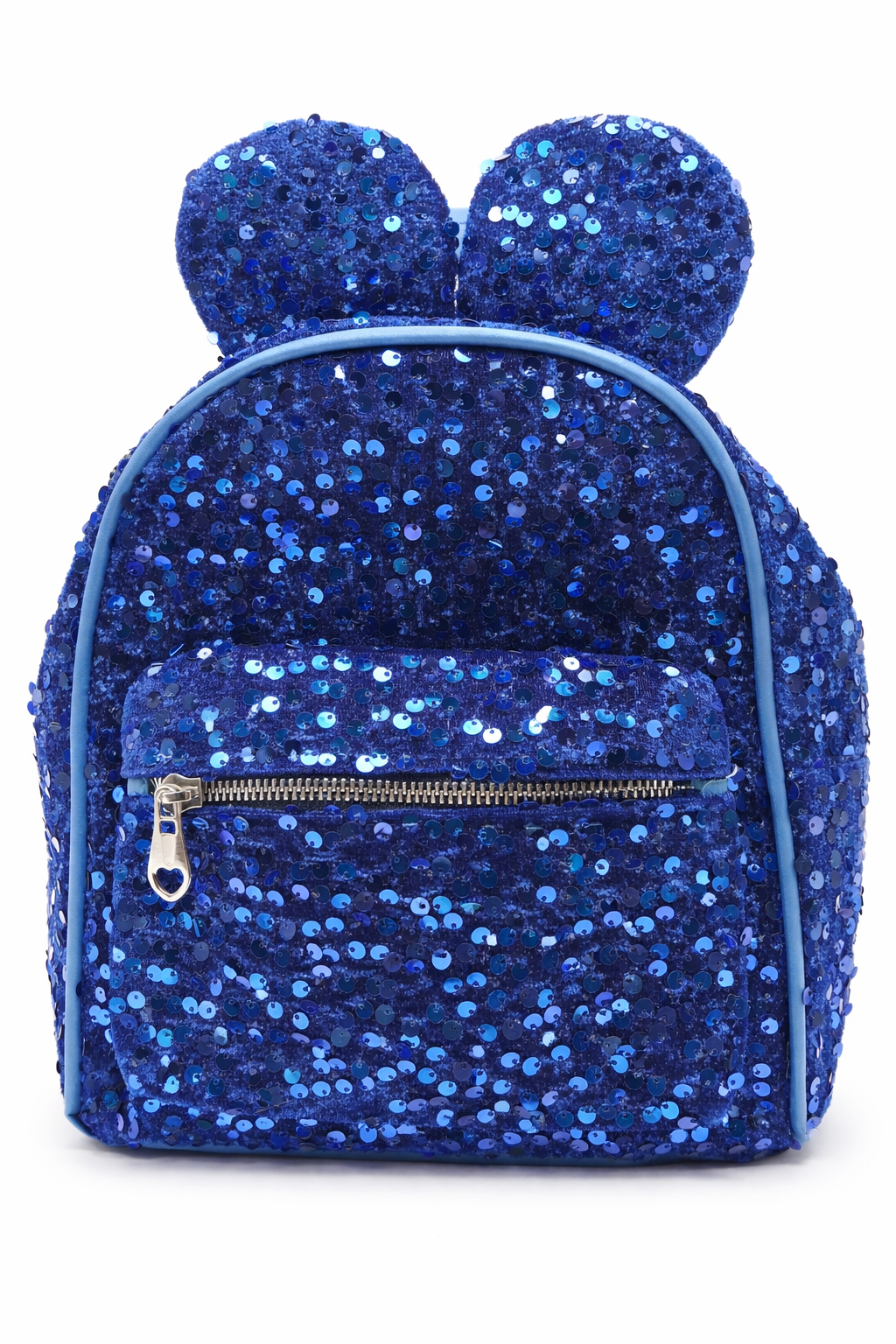 Sac à Dos Fille Sequins Pailleté avec Oreilles – Bretelles Réglables – École & Voyage