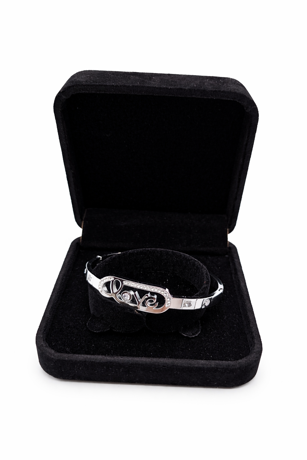 Bracelet Femme LOVE – Bracelet Rigide avec Strass – Bijou Élégant Cadeau Femme