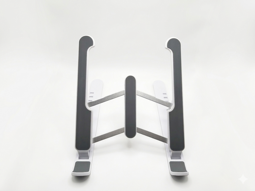 Support Ordinateur Portable Pliable et Réglable – Support PC Portable et Tablette avec 6 Niveaux d’Ajustement, Silicone Antidérapant, Support Ventilé Ergonomique pour Bureau, Télétravail et Voyage