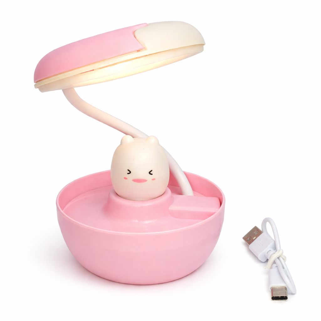 Lampe de Bureau LED Enfant Rechargeable USB – Veilleuse Design  Kawaii  – Lumière Douce, Flexible et Portable – Idéale pour Chambre, Bureau, Cadeau