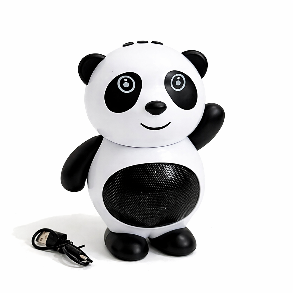 Enceinte Bluetooth Panda Po 5 W – Mini Haut-Parleur Portable Compact – Design Panda Noir/Blanc – Modèle X-906 – Recharge USB