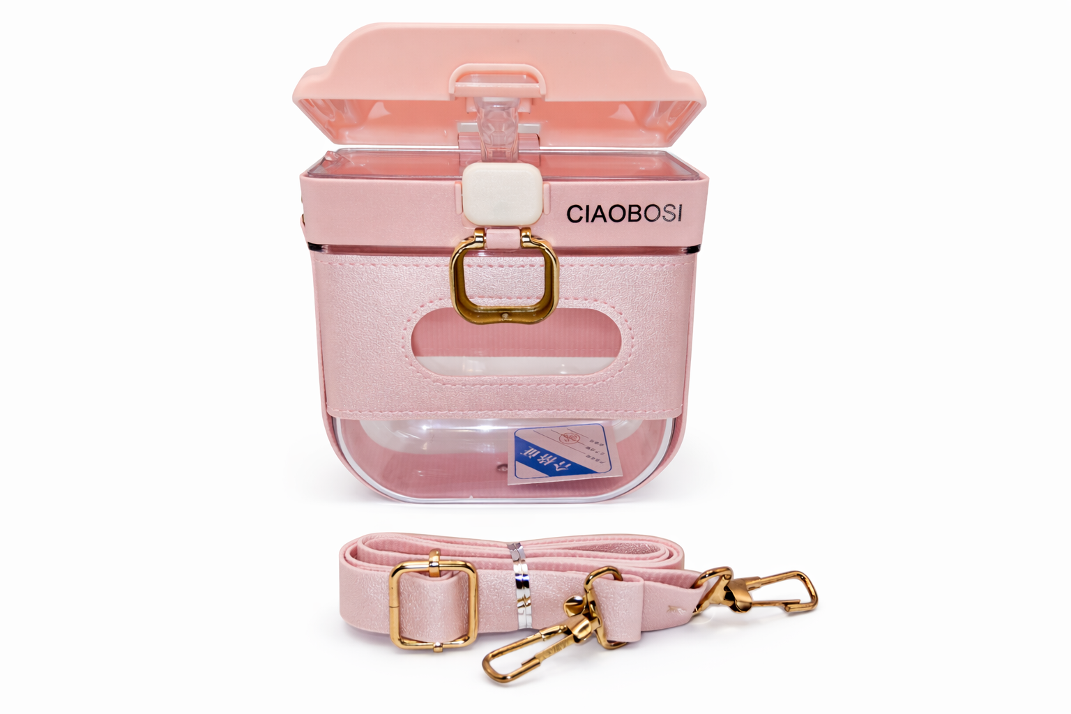 Gourde Portable avec Bandoulière Réglable – Paille Anti-Fuite – Design Tendance