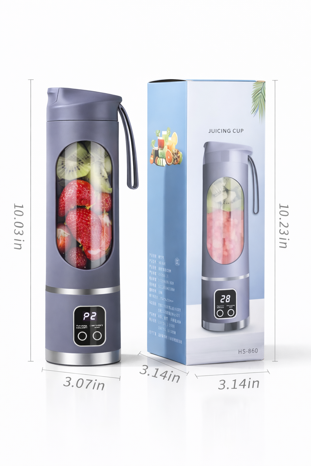 Mixeur Portable Rechargeable USB 450 ml – Blender Personnel Sans Fil 50W – Pour Smoothies, Fruits & Shakes – Compact, Puissant & Facile à Transporter