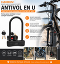 Antivol Vélo en U CIAOBOSI – Acier Trempé Haute Sécurité – Double Verrouillage + 2 Clés – Support Inclus