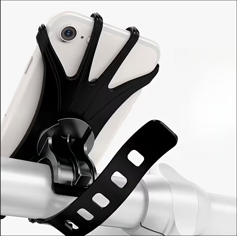 ByKing Support de téléphone pour vélo rotatif à 360 ° pour smartphones jusqu'à 16,7 cm Support de téléphone pour vélo moto scooter chariot Silicone anti-vibration