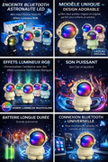 Enceinte Bluetooth Astronaute LED – Mini Haut-Parleur Sans Fil Portable – Effets Lumineux RGB – Cadeau Original – Modèle X-808
