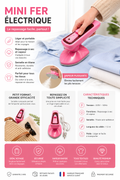 Mini Fer à Repasser Vapeur Portable – Fer Électrique Compact de Voyage – Semelle en Titane Anti-Adhésive – Repassage Sec & Vapeur – Léger et Pratique pour Tous Textiles
