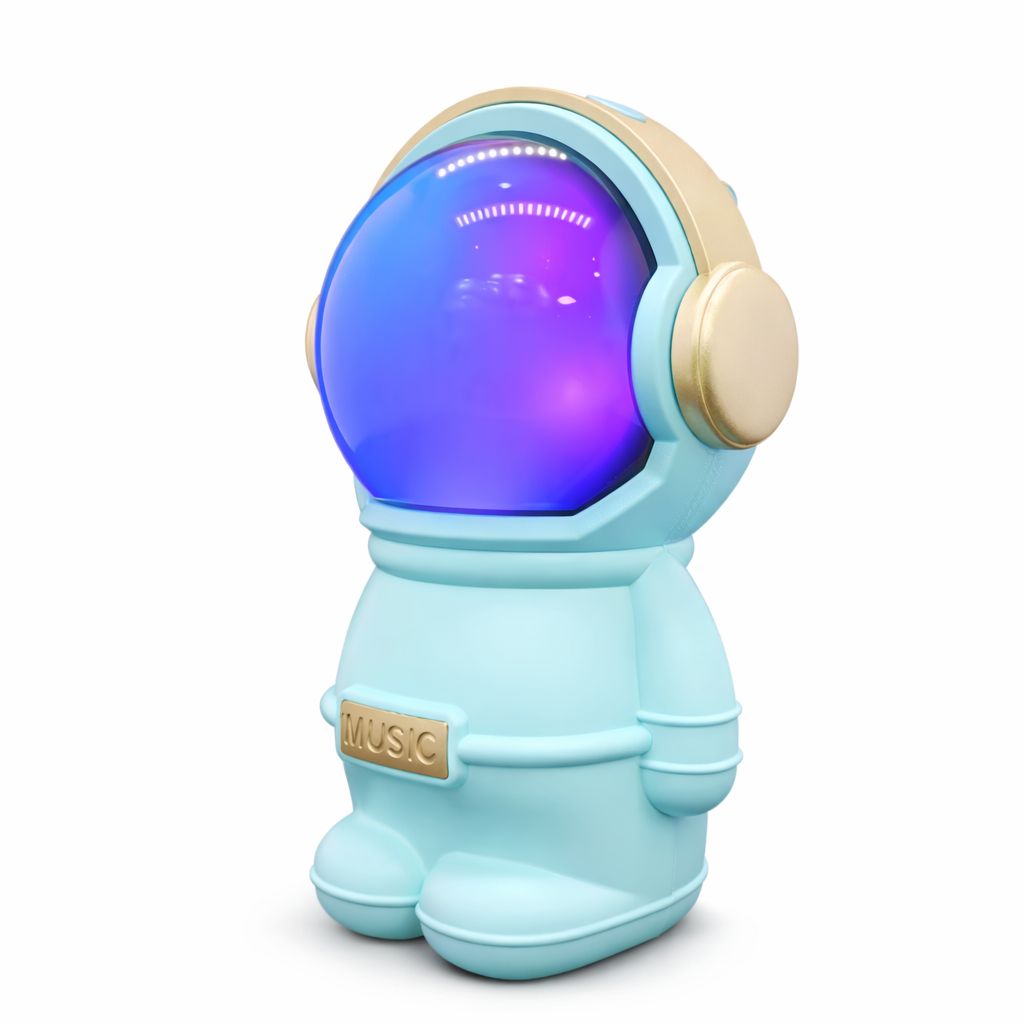 Enceinte Bluetooth Astronaute LED – Mini Haut-Parleur Sans Fil Portable – Effets Lumineux RGB – Cadeau Original – Modèle X-808