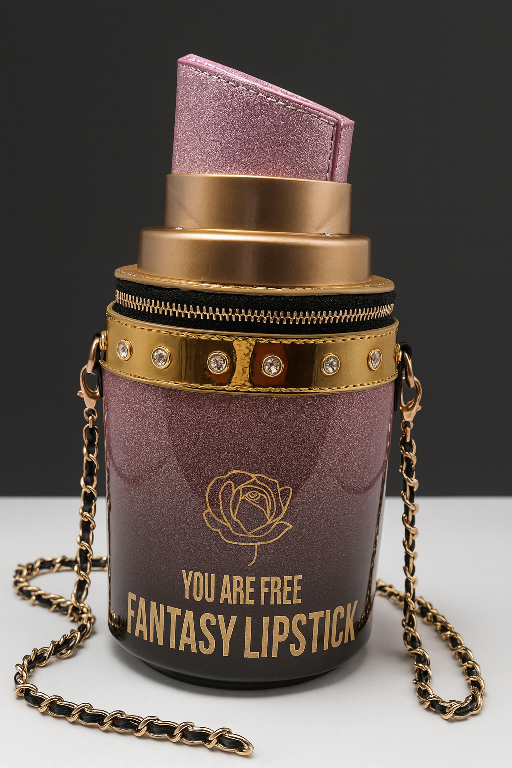 Sac à Bandoulière Femme Original – Forme Rouge à Lèvres